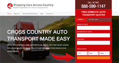 Desktop Screenshot of crosscountrycarshipping.com