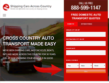 Tablet Screenshot of crosscountrycarshipping.com